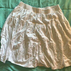 NEW NEVER WORN Woman Within Elastic Waist White Tiered Skirt